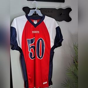 Riddell NFL  New England Patriots 50 Jersey Mesh Red Short Sleeve